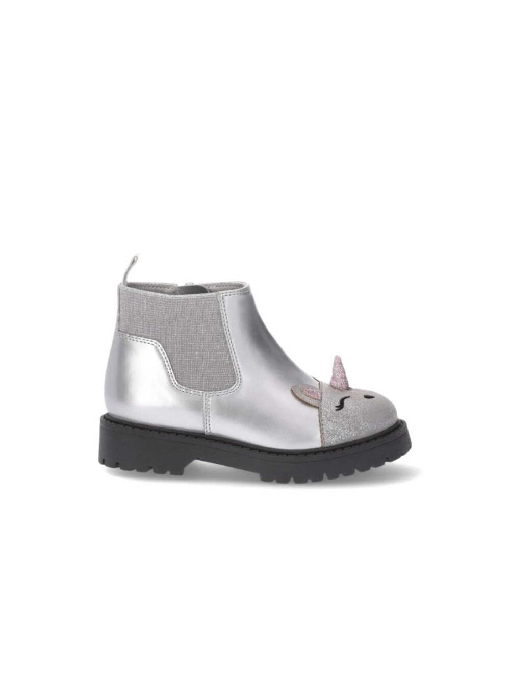 Wonder Nation Toddler Girls' Silver Metallic Chelsea Boots - Size 8 - NWT
